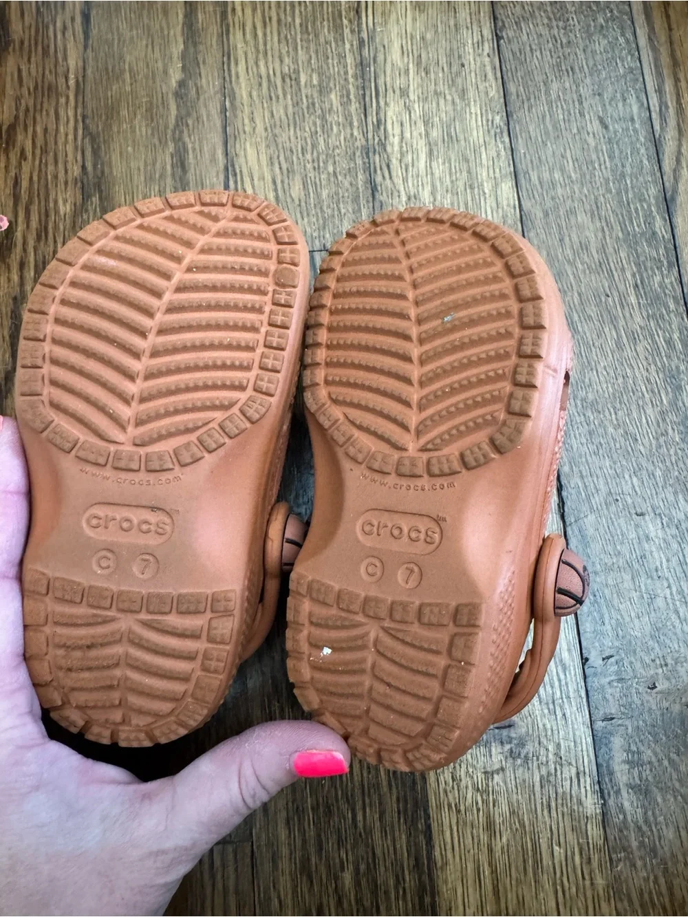 CROCS Kids Basketball Clogs - Orange with Black Trim